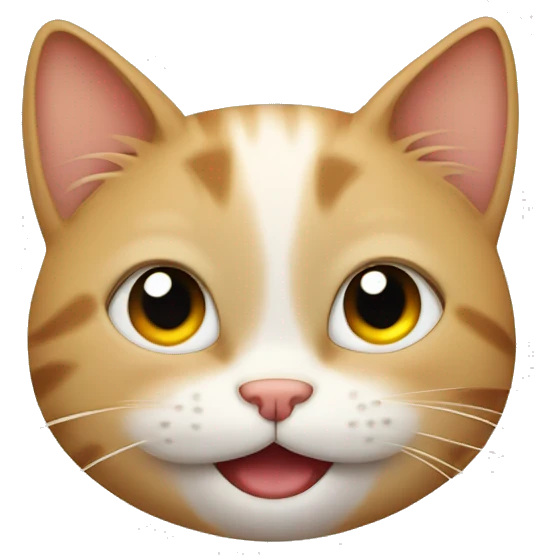 Cute cat winking emoji