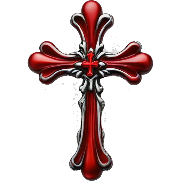 chrome hearts cross red emoji