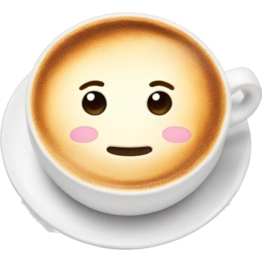 Cute cappuccino emoji