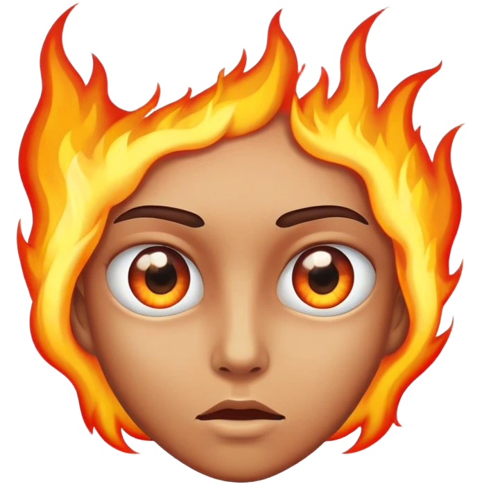 Heard in fire with a eye emoji