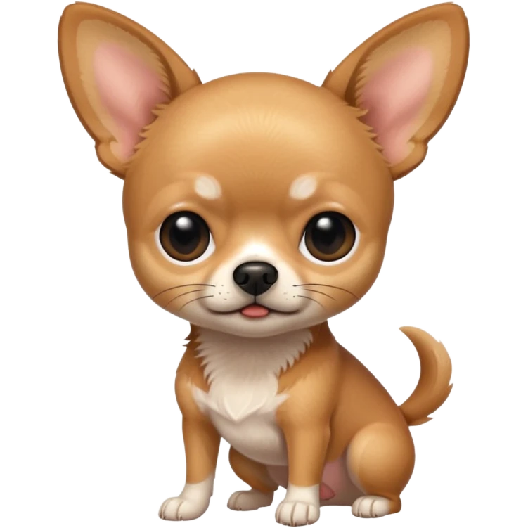 tan chihuahua with a black mark under on eye emoji