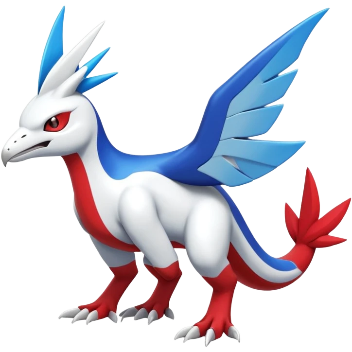 Cute Shiny Guilmon-Silvally-Latias-Fakémon-hybrid-creature (full body)  emoji