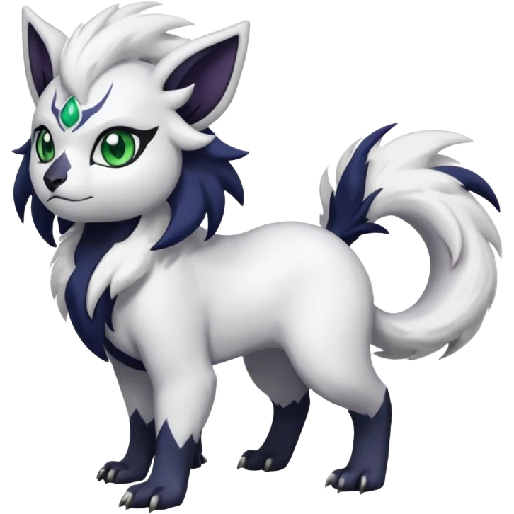 Delcatty-Absol-Sprigatito-fusion, full body emoji