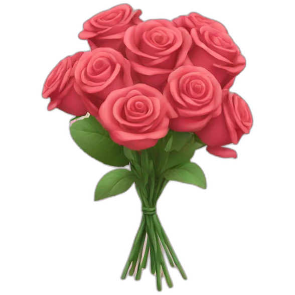 a bouquet of roses emoji