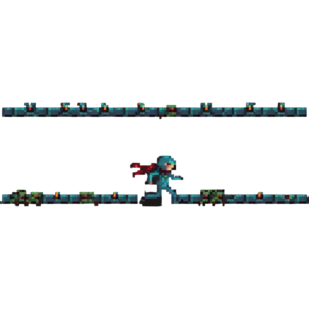stick man running in retro video game pixel art style emoji