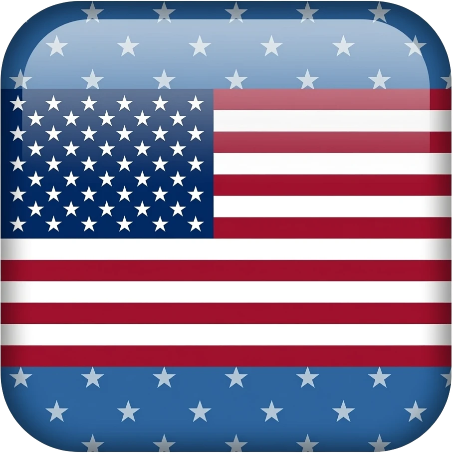 thirteen stripes of red and white and fifty stars on a starry blue night emoji