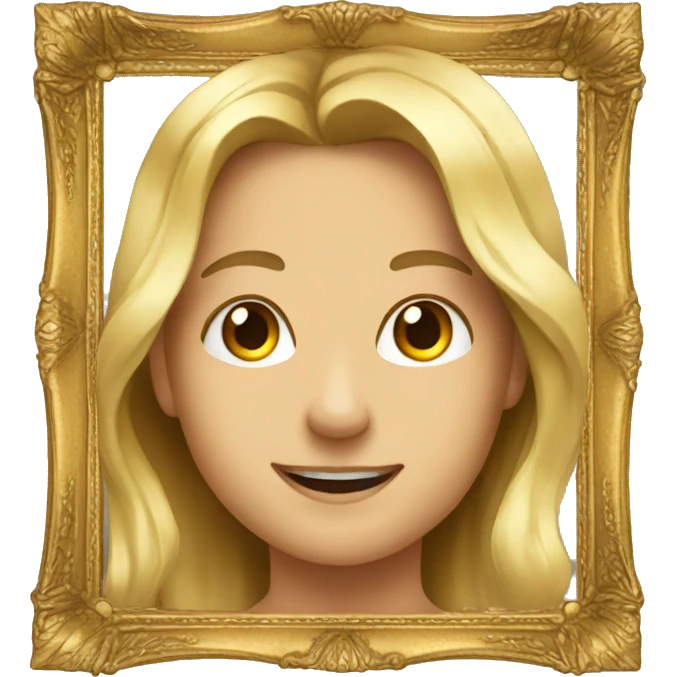 A PICTURE FRAME OF AN ART emoji