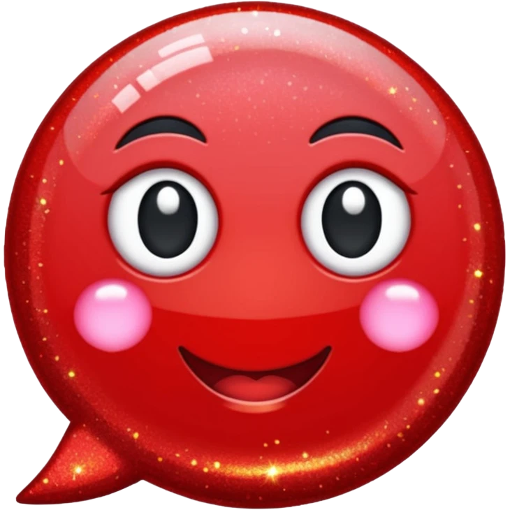 Glitter Raio vermelho emoji