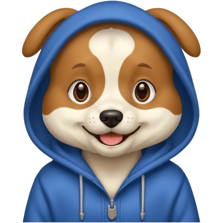Dog wearing hoodie  emoji