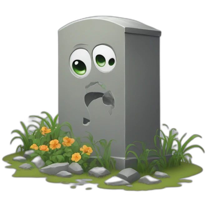 can't find something in a cemetery emoji