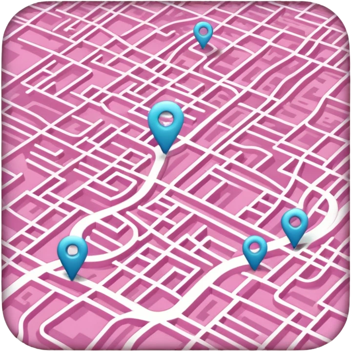 mix pink of a big gps map of the lines emoji