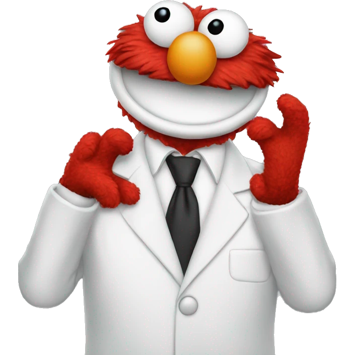 elmo with a white suit emoji