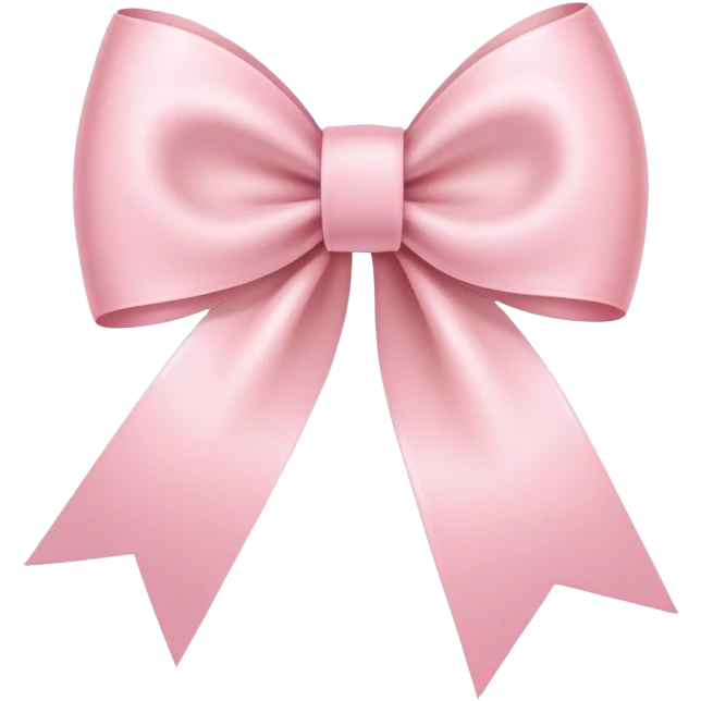 light pink ribbon bow emoji