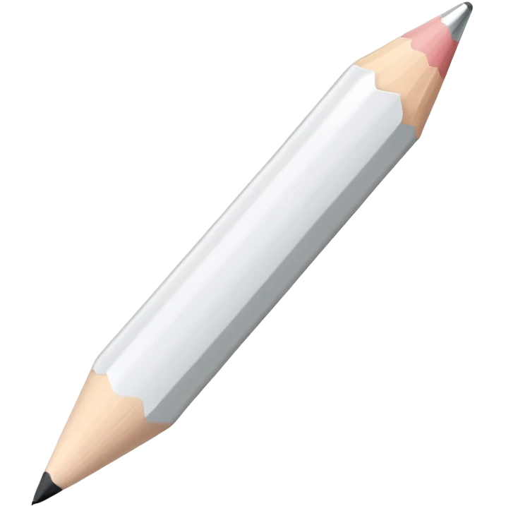 white colored pencil with a sharp tip emoji