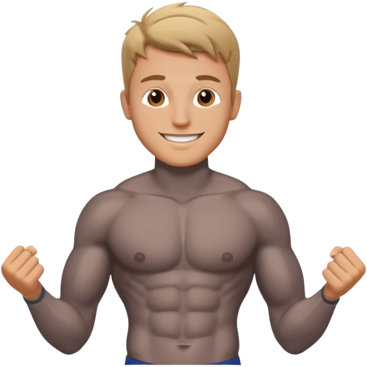White guy 6 pack abs emoji