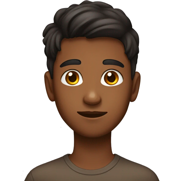 a boy from india of 15 years old with brown skin  emoji