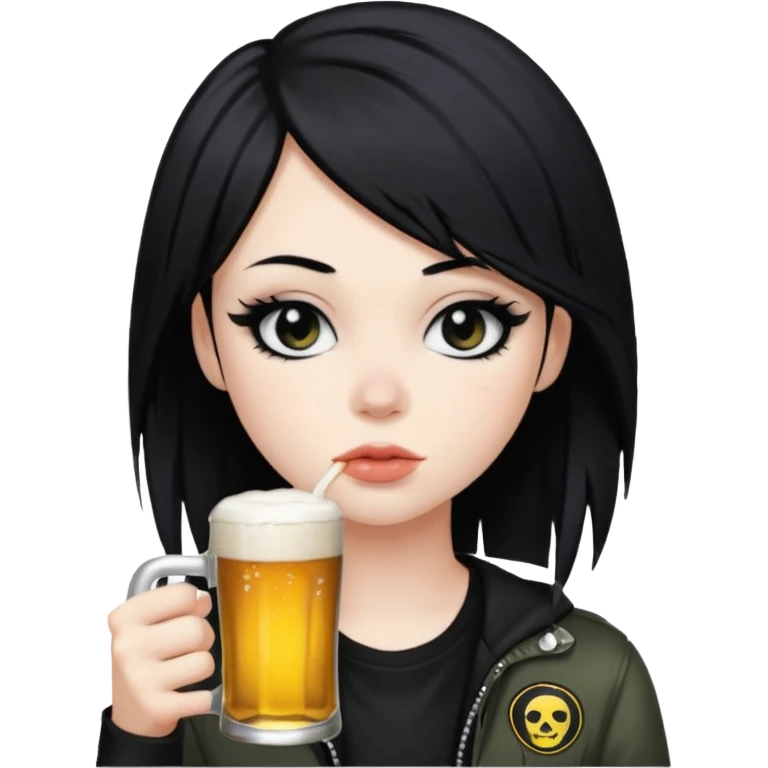 Bebendo cerveja emo emoji