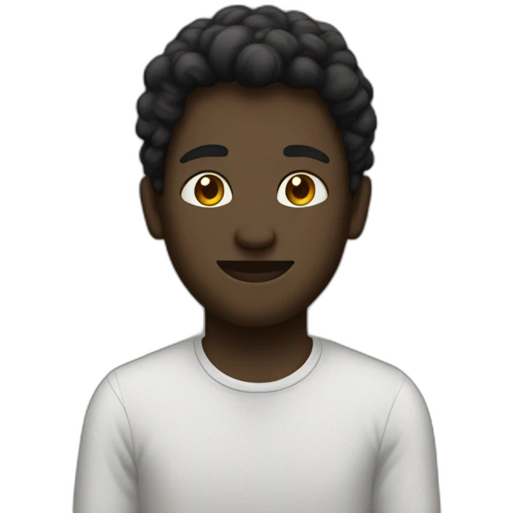 Personne noir qui ramasse du coton emoji