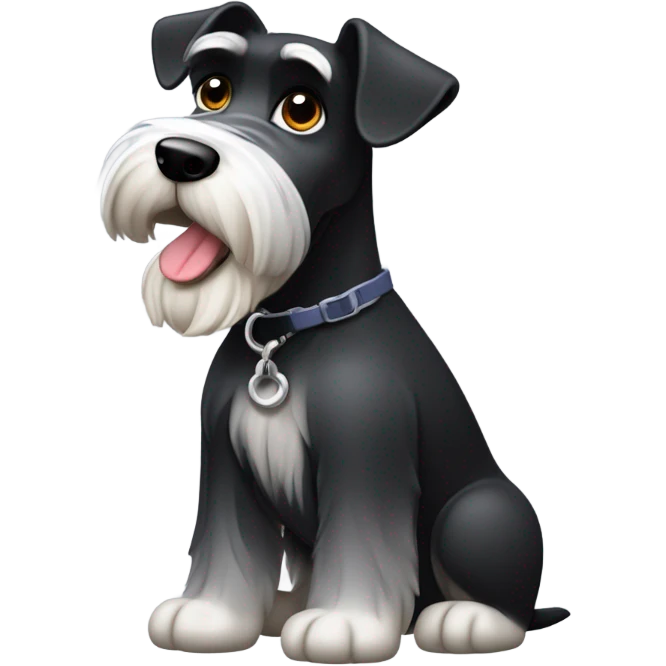 Perro snauzher color negro  emoji