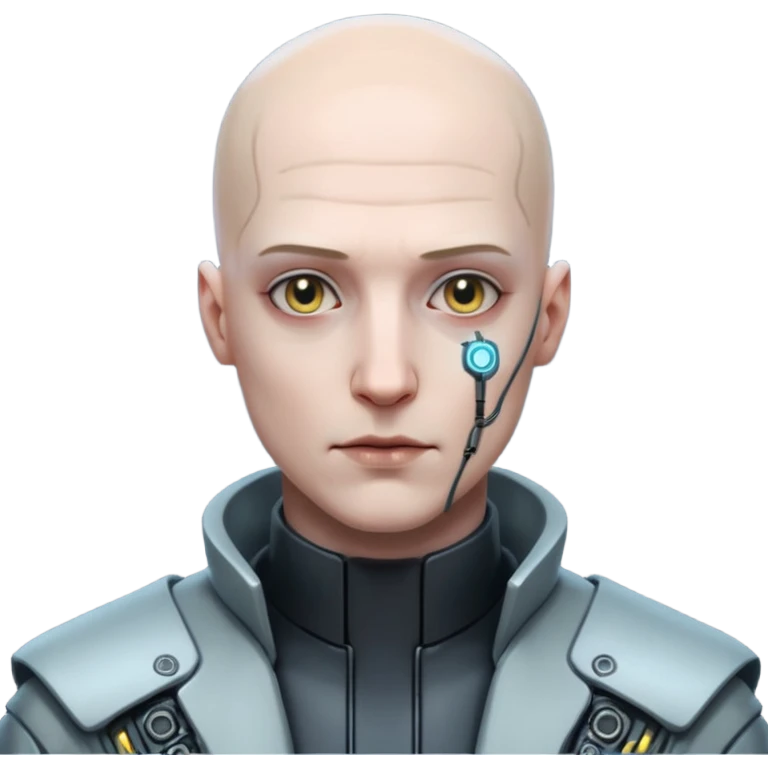cyberpunk man whihout hair emoji