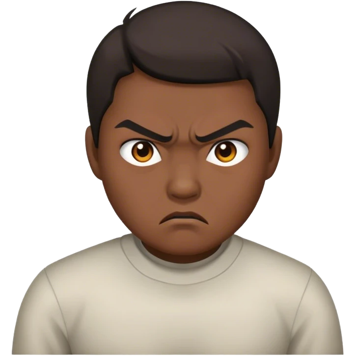 Small Asian getting angry emoji