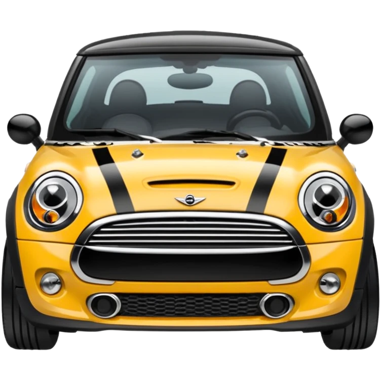 Mini Cooper rot mit schwarzen Streifen emoji