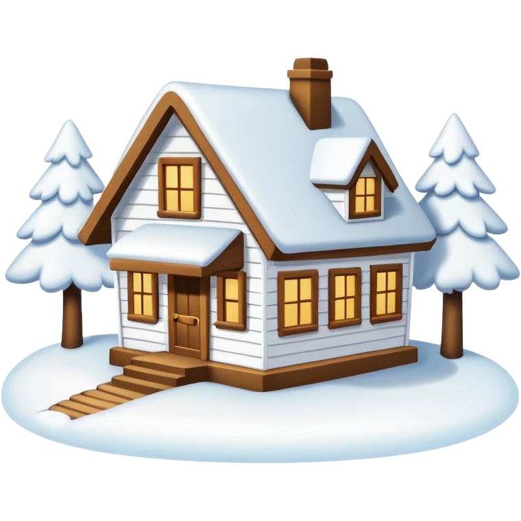 house in snow emoji