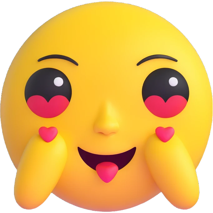 yellow face with heart eyes emoji