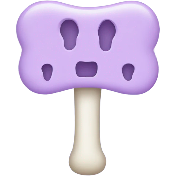 Pastel purple bone emoji