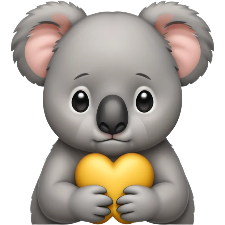 Cute koala frowning and sad  emoji