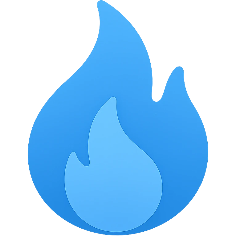 Blue fire emoji emoji