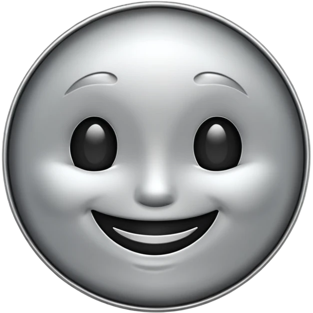 Silver coin smile emoji