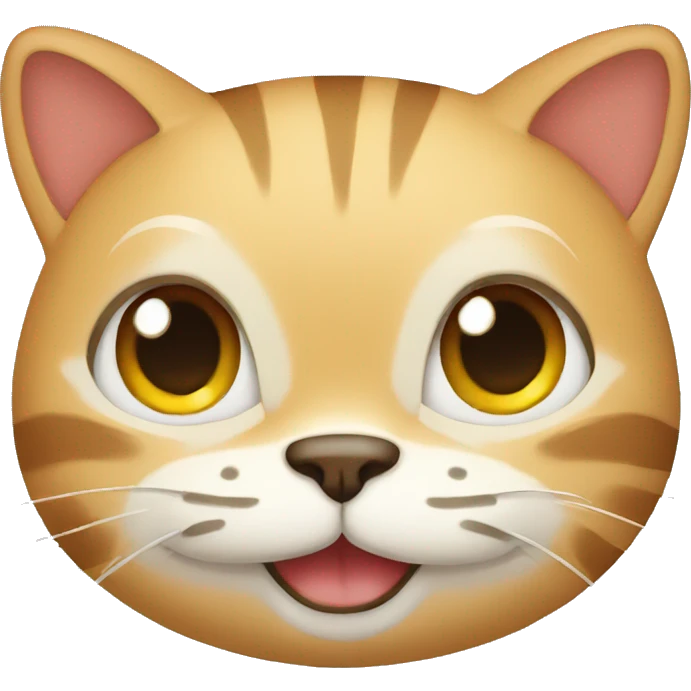 Cat head smiling emoji