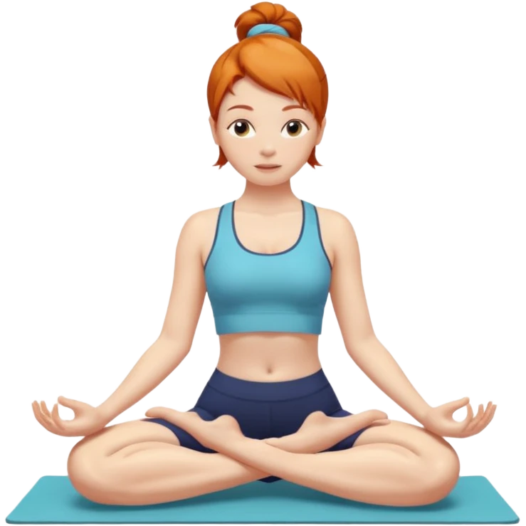 Gingerhead girl yoga  emoji