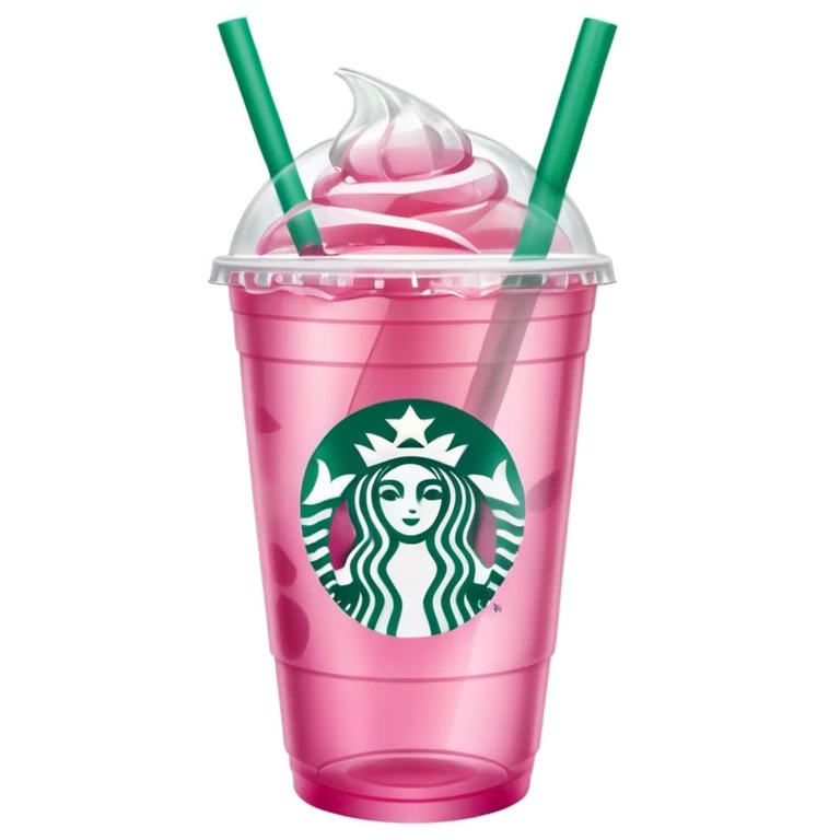 A Starbucks pink drink  emoji
