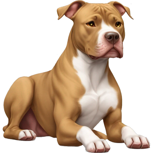 75% pitbull 25% mastiff american pit tan with white emoji