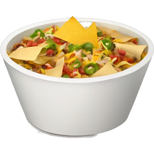 Paper bowl with Mexican food emoji