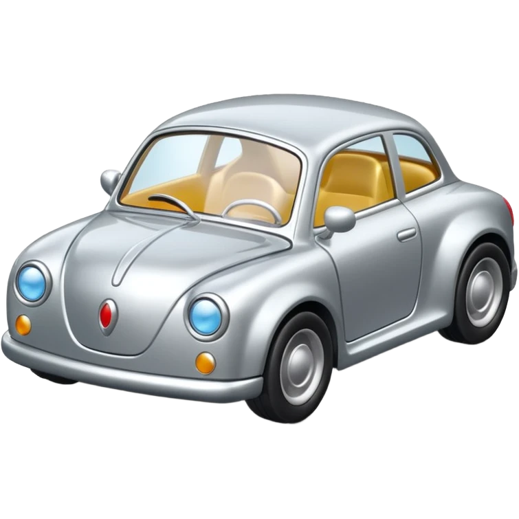 all silver toy car emoji