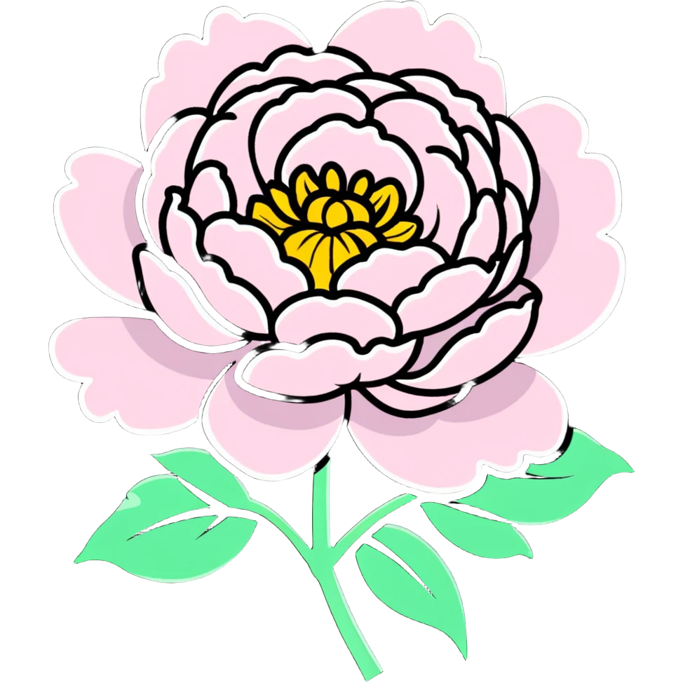 peony flower emoji