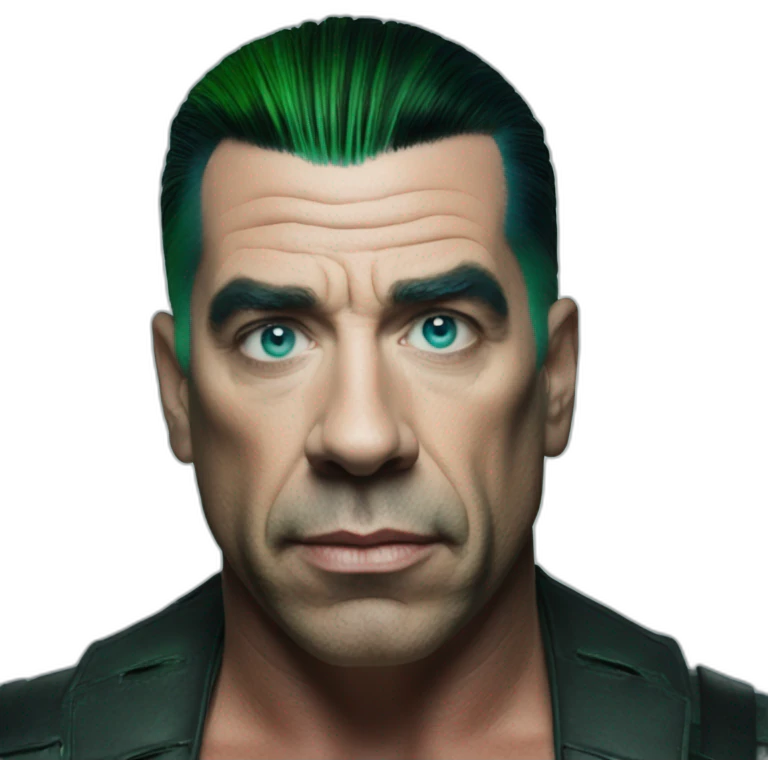 Till Lindemann with blue green eyws emoji