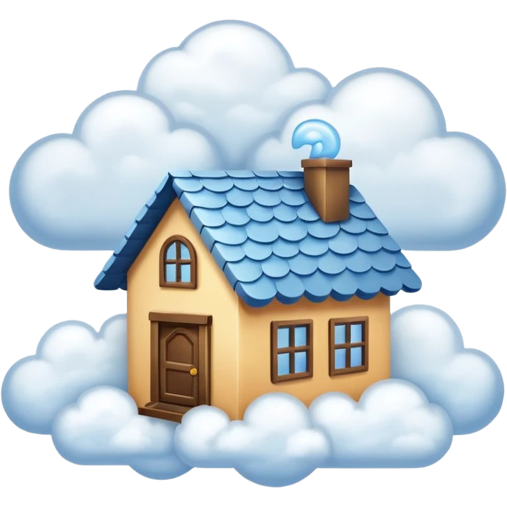 house made of clouds material  emoji