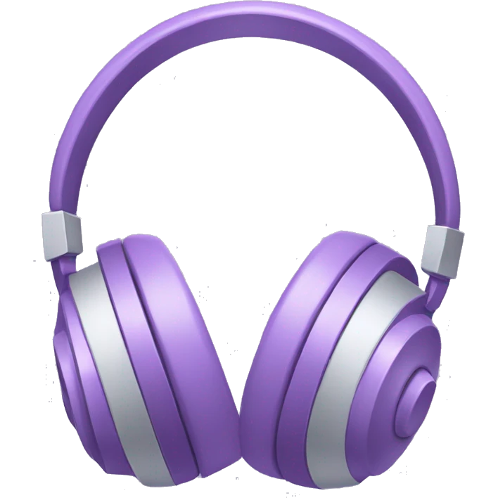 Lilac-colored headphones emoji
