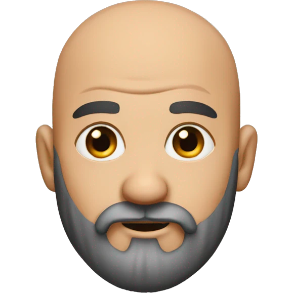kilt, bald head, beard emoji