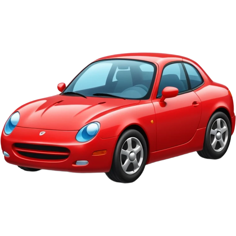 CARRO ROJO  EN DIAGONAL emoji
