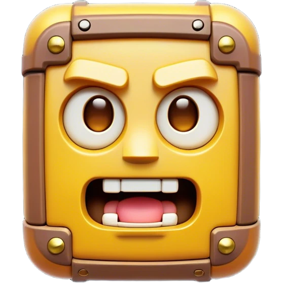 Clash of Clans aesthetic: Cinematic Playful Game Boy Portrait Emoji, rendered in a 3D vector-style similar to standard emojis with minimal shading and bold, simplified shapes. A compact, distinct form with signature details, softly glowing with a nostalgic gaming charm. Simplified yet unmistakably iconic, highly detailed and consistent, glowing with a soft radiance and high shine. Stylized with a touch of retro gaming magic and a soft glowing outline, capturing the essence of a beloved gaming relic with a friendly, playful manner! emoji