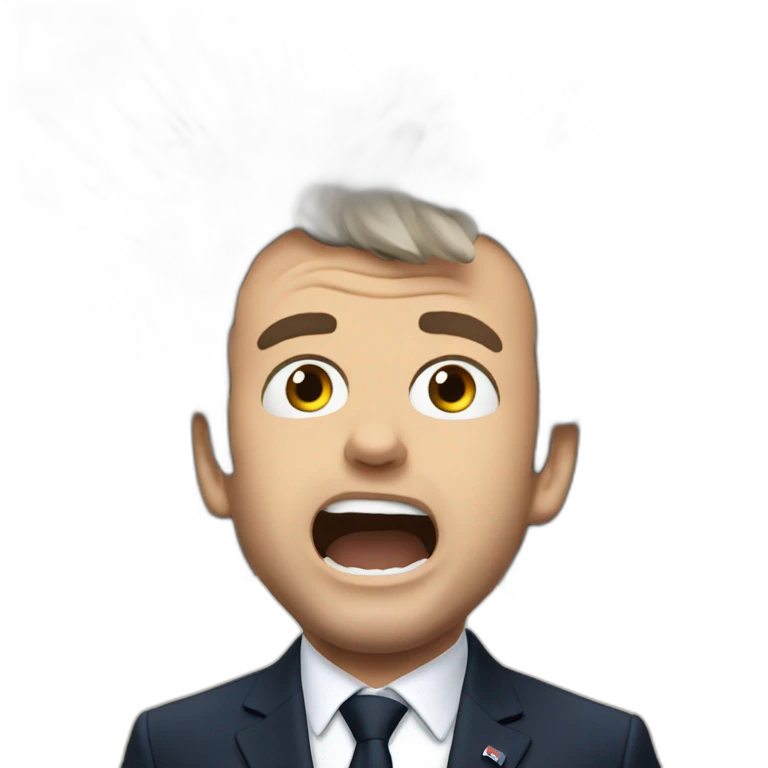 emmanuel macron exploding-head emoji