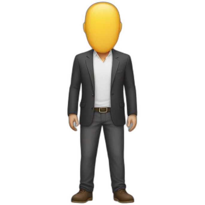 man with no head emoji