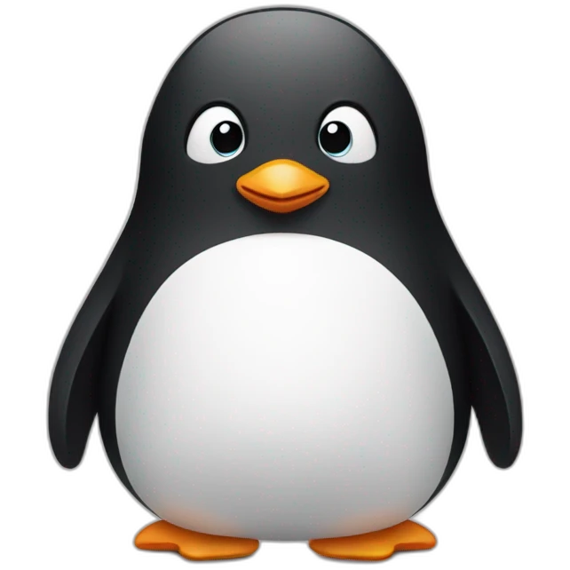 penguin wearing black top and white pants  emoji