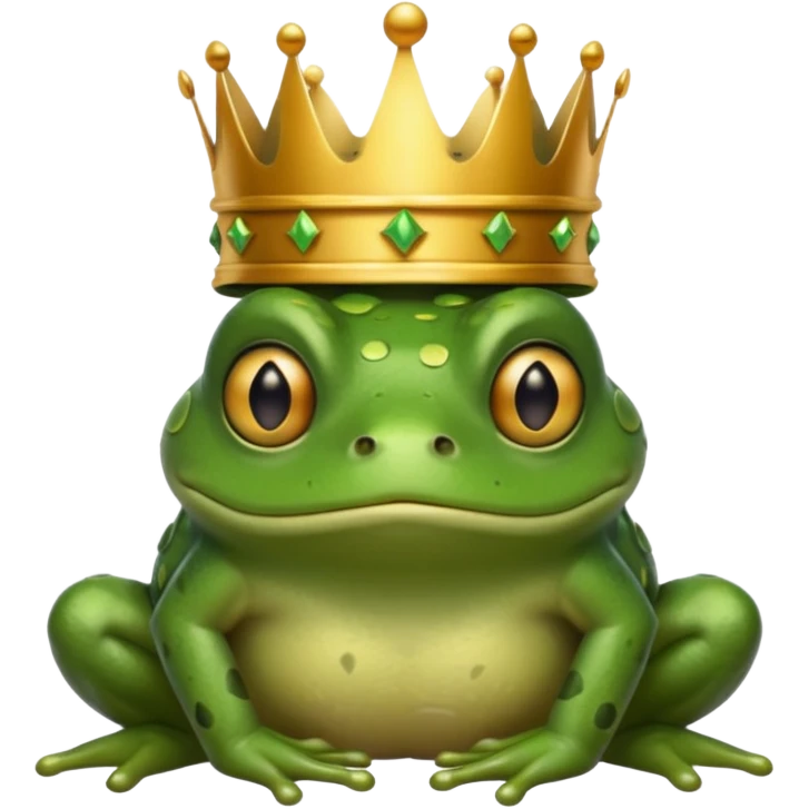 Defeated king frog emoji