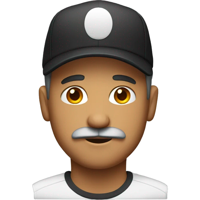 man in a cap with mustache emoji